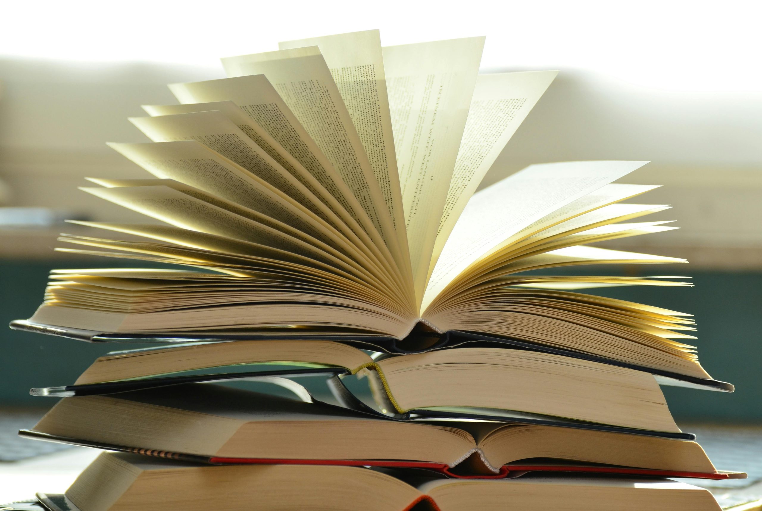 Раскрытая книга с подсвеченными страницами